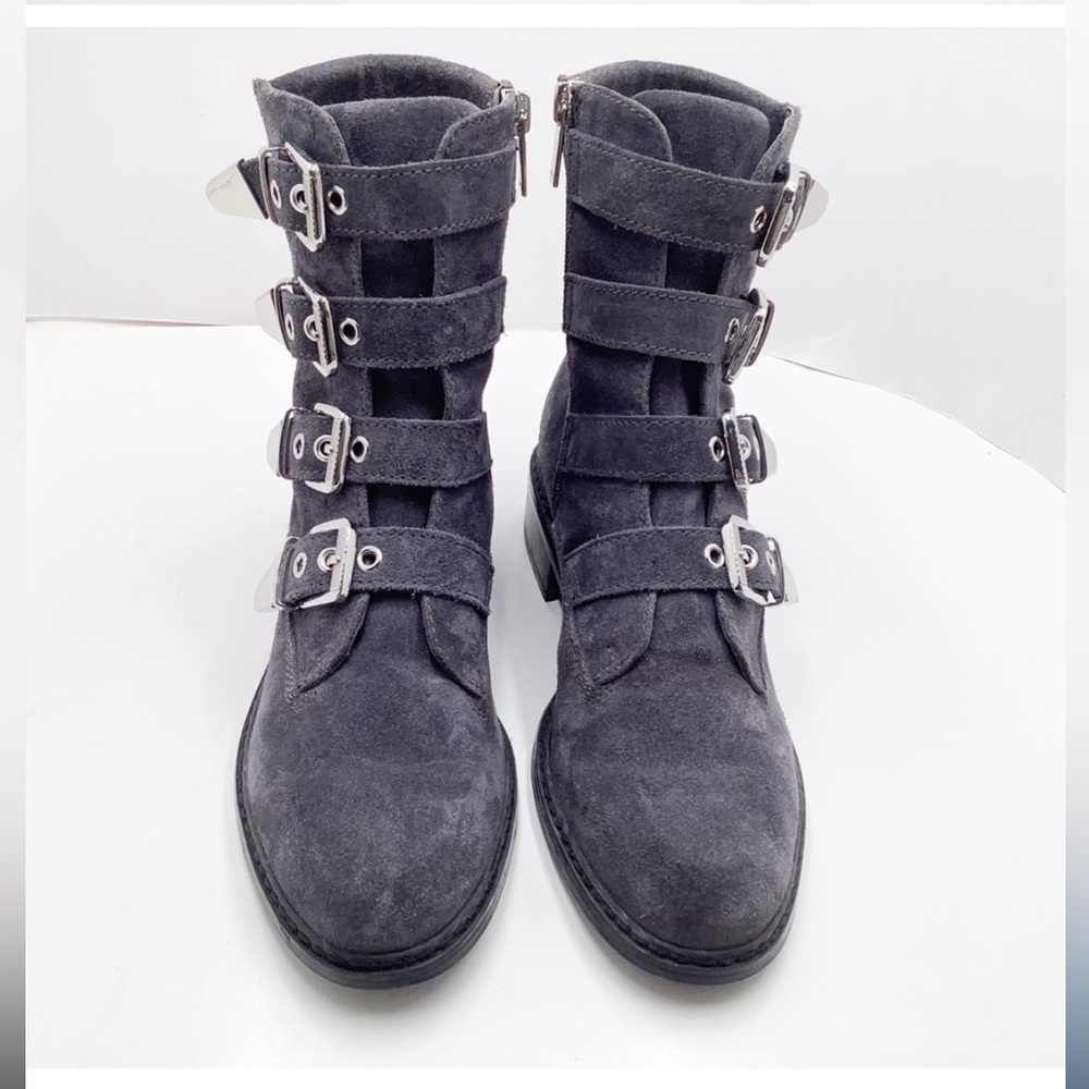 Marc Fisher LTD Diante Gray Suede Buckled Booties. Size 10 Sold Out everywhere.